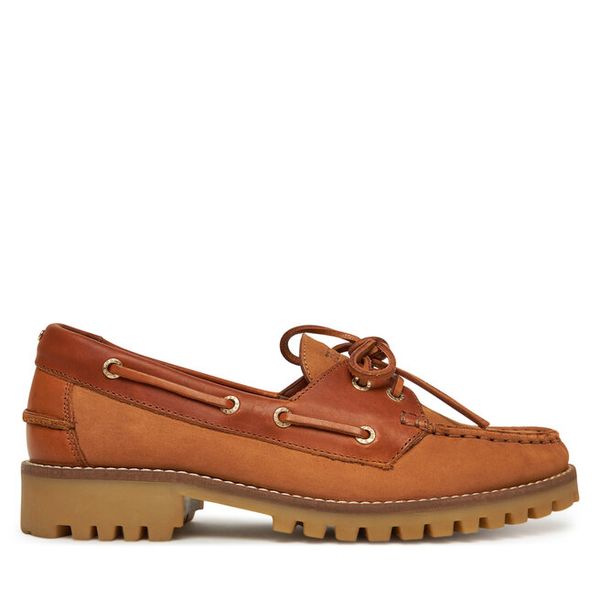 Półbuty Bronx. Brązowe półbuty Bronx, bez wzorów, bez obcasa, na płaskiej podeszwie, bez zapięcia. Za 359,99 zł.