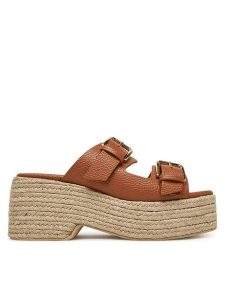 Pollini Espadryle SA28268I0MTD0230 Brązowy. Brązowe espadryle Pollini, bez wzorów, ze skóry, bez obcasa. Za 839,99 zł.