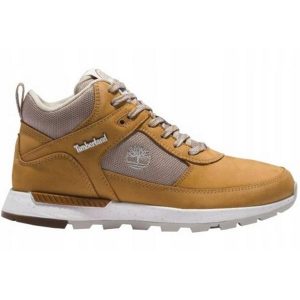 Damskie Buty Turystyczne Field Trekker Nubuck Mid Cut. Brązowe buty trekkingowe Timberland, z nubiku, bez zapięcia. Za 670,99 zł.