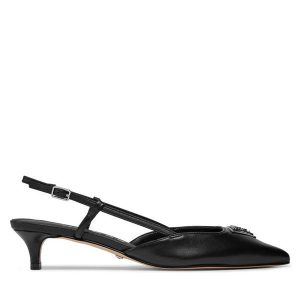 Sandały Guess. Czarne sandały Guess, z aplikacjami, bez obcasa, na słupku, bez zapięcia. Za 309,99 zł.