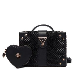 Torebka Guess. Czarne torebki klasyczne Guess, z aplikacjami, bez dodatków. Za 369,99 zł.