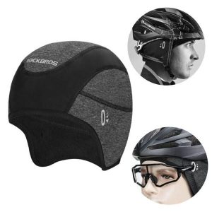 Czapka rowerowa/sportowa pod kask (YPP032) ROCKBROS. Czarne czapki ROCKBROS, bez wzorów, z elastanu, sportowe. Za 39,00 zł.