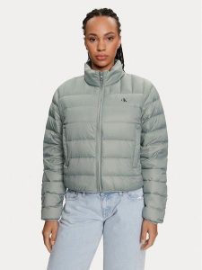 Calvin Klein Jeans Kurtka puchowa J20J222585 Szary Regular Fit. Szare kurtki Calvin Klein Jeans, m, bez wzorów, z jeansu, bez kaptura. Za 589,99 zł.
