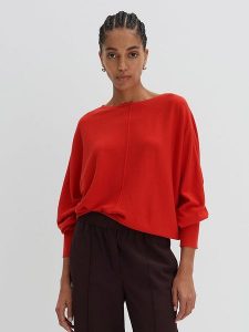 Someday Sweter w kolorze czerwonym rozmiar: 38. Czerwone swetry oversize someday., bez wzorów, bez ramiączek. Za 187,07 zł.