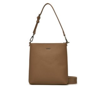 Torebka Calvin Klein. Brązowe torebki klasyczne Calvin Klein, bez wzorów, bez dodatków. Za 309,99 zł.