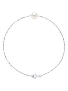 Pearl Addict Srebrna bransoletka z perłą rozmiar: onesize. Białe bransoletki Pearl Addict, z perłą, srebrne. Za 130,99 zł.