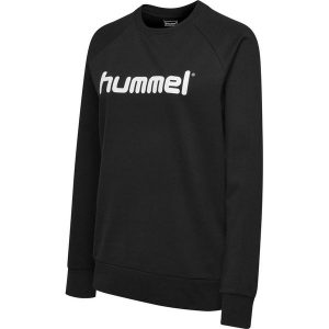 Bluza do piłki ręcznej damska Hummel Go Cotton Logo Sweatshirt Woman. Czarne bluzy Hummel, m, bez wzorów, bez kaptura. Za 59,00 zł.