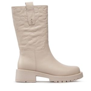 Botki Simple. Brązowe botki Simple, bez wzorów, bez obcasa, na płaskiej podeszwie, bez zapięcia. Za 509,99 zł.