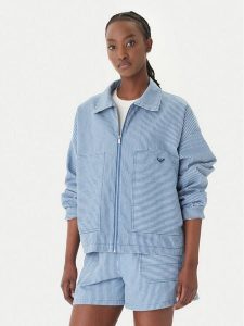 Roxy Kurtka jeansowa Beachfront Bliss ERJJK03702 Błękitny Regular Fit. Niebieskie kurtki Roxy, xs, bez wzorów, z bawełny, bez kaptura. Za 389,99 zł.