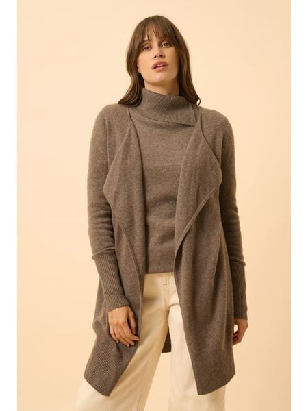 Just Cashmere Kaszmirowy kardigan "Brooke" w kolorze brązowym rozmiar: S. Brązowe kardigany Just Cashmere, z kaszmiru. Za 478,99 zł.