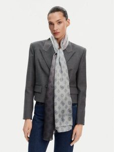 Guess Chusta AW5308 POL03 Szary. Szare rękawiczki Guess, z aplikacjami, z materiału. Za 199,99 zł.