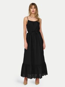 ONLY Sukienka letnia Lou 15313166 Czarny Regular Fit. Czarne kombinezony ONLY, na lato, s, bez wzorów, z bawełny, bez kołnierzyka, bez ramiączek. Za 149,99 zł.