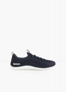 Buty wsuwane typu barefoot Kangaroos z elastyczna podeszwą. Niebieskie buty sportowe bonprix, bez wzorów, bez zapięcia. Za 99,99 zł.