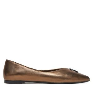 Baleriny Eva Minge. Żółte balerinki Eva Minge, bez wzorów, bez obcasa, bez zapięcia. Za 399,99 zł.
