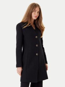 Rinascimento Płaszcz wełniany CFC0126119003 Czarny Regular Fit. Czarne płaszcze Rinascimento, na zimę, s, bez wzorów, z syntetyku, bez kaptura. Za 739,99 zł.