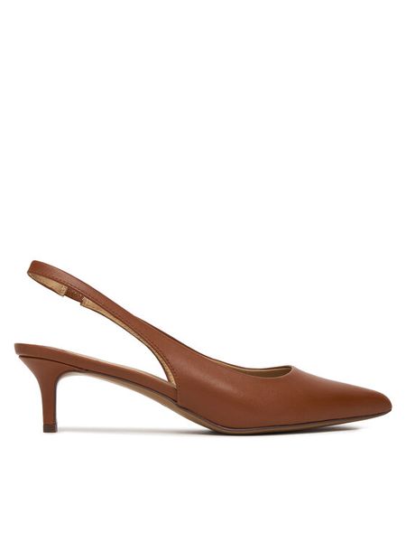 LAUREN RALPH LAUREN Czółenka Lolah 802P09033002 Brązowy. Brązowe czółenka Lauren Ralph Lauren, bez wzorów, ze skóry, bez obcasa, bez zapięcia. Za 689,99 zł.