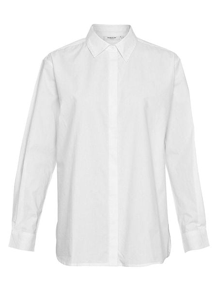 MOSS COPENHAGEN Koszula "Olisa" w kolorze białym rozmiar: XL. Białe koszule Moss Copenhagen, xl, bez wzorów, z bawełny, bez kołnierzyka, bez ramiączek. Za 105,14 zł.