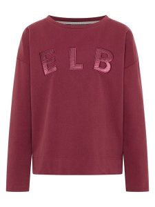 ELBSAND Bluza "Aleah" w kolorze bordowym rozmiar: S. Czerwone bluzy ELBSAND, s, bez wzorów, z bawełny, bez kaptura. Za 160,96 zł.