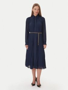 MICHAEL Michael Kors Sukienka koszulowa MF5838A7R3 Granatowy Regular Fit. Niebieskie sukienki MICHAEL Michael Kors, s, bez wzorów, z syntetyku, bez kołnierzyka, bez ramiączek, koszulowe. Za 669,99 zł.