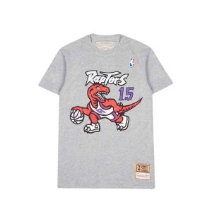 Koszulka Toronto Raptors. Szare bluzki MITCHELL & NESS, bez wzorów, sportowe, bez kołnierzyka, bez ramiączek. Za 252,00 zł.