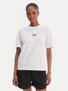 Reebok T-Shirt Suzie RK25505CCW Biały Relaxed Fit. Białe t-shirty Reebok, s, bez wzorów, z bawełny, bez kołnierzyka, bez ramiączek. Za 79,99 zł.