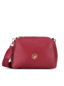 Beverly Hills Polo Club Torebka BHPC-K-033-06 Czerwony. Czerwone listonoszki Beverly Hills Polo Club, bez wzorów, z tworzywa sztucznego, bez dodatków. Za 111,99 zł.