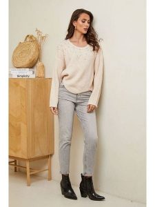 Soft Cashmere Sweter w kolorze beżowym rozmiar: 38/40. Brązowe swetry oversize Soft Cashmere, bez wzorów, z kaszmiru, bez ramiączek. Za 104,99 zł.