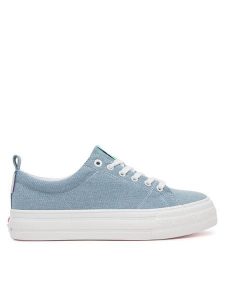 Roxy Tenisówki V12908 Niebieski. Niebieskie trampki Roxy, bez wzorów, z materiału, bez zapięcia. Za 119,99 zł.
