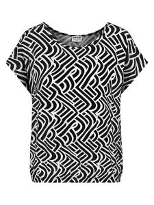 Sublevel Koszulka w kolorze czarno-białym rozmiar: M. Białe bluzki Sublevel, m, bez wzorów, bez kołnierzyka, bez ramiączek. Za 43,99 zł.