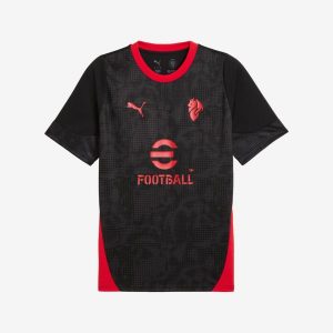 Koszulka piłkarska na treningi Puma AC Milan 25/26. Bluzki Puma, m, bez wzorów, z materiału, sportowe, bez kołnierzyka, bez ramiączek. Za 229,99 zł.