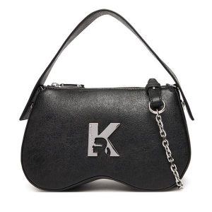 Torebka Karl Lagerfeld Jeans. Czarne torebki klasyczne Karl Lagerfeld Jeans, bez wzorów, z jeansu, bez dodatków. Za 659,99 zł.