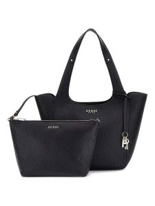 Guess Shopper bag w kolorze czarnym - 46 x 28 x 13 cm rozmiar: onesize. Czarne shopper bag Guess, z aplikacjami, z materiału, na ramię, bez dodatków. Za 479,76 zł.