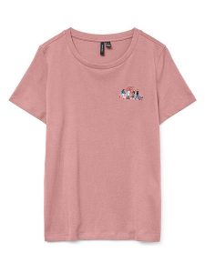 Vero Moda Koszulka w kolorze jasnoróżowym rozmiar: XS. Różowe bluzki Vero Moda, xs, bez wzorów, z bawełny, bez kołnierzyka, bez ramiączek. Za 48,28 zł.