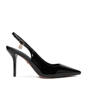 Szpilki Nine West. Czarne szpilki Nine West, bez wzorów, bez obcasa. Za 229,99 zł.