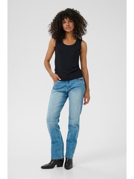 Kaffe Top w kolorze czarnym rozmiar: S. Czarne topy Kaffe, s, bez wzorów, bez kołnierzyka, bez ramiączek. Za 86,99 zł.