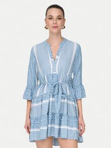 ONLY Sukienka letnia Athena 15219486 Niebieski Regular Fit. Niebieskie kombinezony ONLY, na lato, xs, bez wzorów, z syntetyku, bez kołnierzyka, bez ramiączek. Za 109,99 zł.