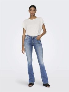 ONLY Dżinsy - Slim fit - w kolorze niebieskim rozmiar: XS/L32. Niebieskie jeansy ONLY, z aplikacjami, ze skóry. Za 74,63 zł.