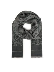 Guess Chusta AW5420 POL03 Szary. Szare rękawiczki Guess, z aplikacjami, z materiału. Za 189,99 zł.