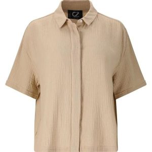 Koszula damska Cruz Melany. Brązowe koszule CRUZ, bez wzorów, bez kołnierzyka, bez ramiączek. Za 219,00 zł.