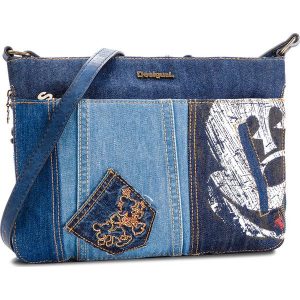Torebka DESIGUAL - 18WAXD13 5008. Niebieskie listonoszki marki Desigual, z materiału. W wyprzedaży za 209,00 zł.