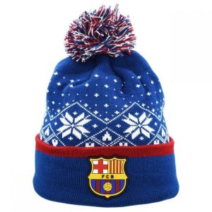 FC Barcelona czapka zimowa FCB Christmas Hat granatowy OSFM. Niebieskie czapki FC BARCELONA, bez wzorów, sportowe. Za 89,00 zł.