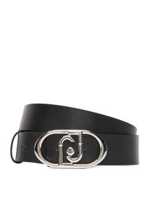 Liu Jo Pasek Damski Hips Belt 3,5 Cm AF5242 P0062 Czarny. Czarne paski Liu Jo, bez wzorów, ze skóry. Za 359,99 zł.