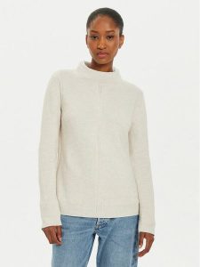 OUI Sweter 89211 1340107 Écru Regular Fit. Swetry klasyczne Oui, z bawełny, bez kołnierzyka. Za 279,99 zł.