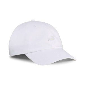 Czapka z daszkiem z naszywką z logo No. 1 ESS PUMA. Białe czapki Puma, z aplikacjami, z bawełny. Za 109,05 zł.