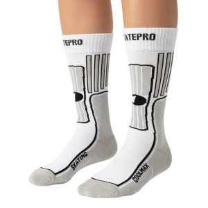 Odzież Skarpety unisex SkatePro Coolmax Inline Skarpety 2-Pak - Biały - 43-45. Biała skarpetki SKATEPRO, bez wzorów. Za 124,99 zł.