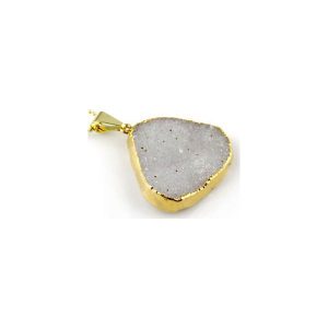 Colare Druza Agatu Delicate złoto. Zawieszki marki Brazi druse jewelry. Za 170,00 zł.