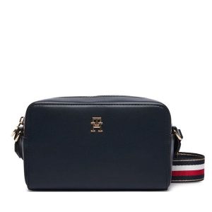 Torebka Tommy Hilfiger. Niebieskie listonoszki TOMMY HILFIGER, bez wzorów, bez dodatków. Za 409,99 zł.