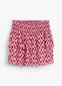 Spódnica mini z lejącej wiskozy. Czerwone spódnice bonprix, na lato, bez wzorów, z wiskozy, mini. Za 37,99 zł.
