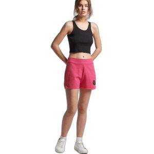 Spodenki turystyczne damskie Superdry Vintage Cali. Czerwone szorty Superdry, bez wzorów, z bawełny, vintage. W wyprzedaży za 126,00 zł.