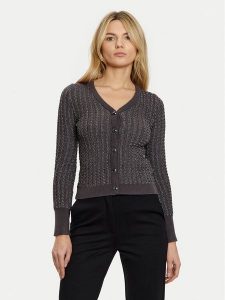 Guess Kardigan W5RR05 Z3KT0 Szary Regular Fit. Szare kardigany Guess, z wiskozy. Za 319,99 zł.